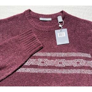 Michael Bastian Maroon Acrylic Wool Sweater M Soft New With Tags NWT Burgundy